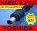 TOSHIBA KABEL WTYK KONCÓWKA 6.3x3.0 + rzep NOWY