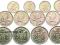 Kanada, zestaw 12 monet obiegowych 10,25,50 centów