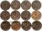 Włochy, zestaw 12 monet, 1920 - 1938