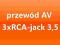 PRZEWÓD POŁĄCZENIOWY AV 3xRCA - jack 3,5mm