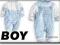 NEXT JESIEŃ ROMPER LIGHT BLUE WORD 6-9 M