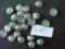 Guziki na stopce 14mm k.sreb brokat 38 szt. L.091