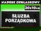 SŁUŻBA PORZĄDKOWA PLAKIETKA DUŻA CZARNA ODBLASKOWA