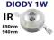 DIODA 1W PowerLED IR 850nm 940nm PODCZERWONA IR