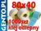 Etykiety termiczne białe 80x40 klej odlepny