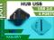 HUB USB 2.0 podświetlenie LED 4xport USB- Kolory !