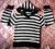BLUZA Z KAPTUREM W PASKI  *JAK NOWA *CHARYTATYWNA
