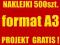 NAKLEJKI REKLAMOWE VLEPKI 500szt.  DOWOLNY PROJEKT
