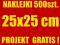 NAKLEJKI REKLAMOWE VLEPKI 500szt.  DOWOLNY PROJEKT