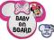 Tabliczka z przyssawką BABY ON BOARD Mickey Minnie