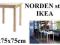 IKEA stól stolik NORDEN brzoza 74/75/74 cm drewno