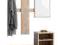 ZESTAW MEBLI DO PRZEDPOKOJU SZAFKA WIESZAK LUSTRO