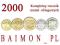 Rocznik 2000 monet obieg. z worków menn. (0,38)