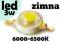 DIODA LED 3W  BIAŁA ZIMNA 6000-6500K 300lm