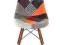 Krzesło Milano Patchwork, Stołek dsw Eames, kolory