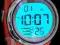 Okrągły Pomarańczowy Męski Zegarek XONIX Szary LCD