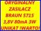 ORYGINALNY ZASILACZ BRAUN 5715 3,8V 80mA 3W UNIKAT