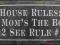 Szyld metalowy House Rules MIA home passion