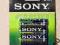 SONY 4x Bateria AM3 AA-LR6 ALKALINE 1.5V 2021.10.