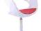 Krzesło obrotowe Flop biały czerwony design D2