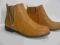 Modne botki,złoty suwak, kozaczki camel r 37