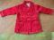 Śliczny czerwony płaszczyk r.74