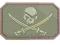 GFC - Naszywka 3D - Piarate Skull Olive