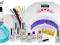 LAMPA LED ZESTAW MANICURE HYBRYDOWY 8x LAKIER USA