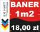 BANER reklamowy Banery REKLAMA PLANDEKA 1m2 FV