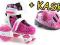 REGULOWANE WROTKI QUAD + KASK 26-29 GIRL