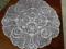 Wiekowy okrągły  obrus ręczna robota szydełko