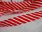 LAMÓWKA BAWEŁNIANA 14mm PASKI CZERWONE 1m