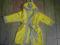 Fajny żółty cieplutki szlafrok dziecięcy 104 - 110
