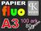 PAPIER FLUO, RAŻĄCY, JASKRAWY A3 !!! CZERWONY !!!