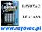 4x Rayovac LR03 AAA mocniejsze od DURACELL BASIC