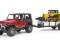 BRUDER 02924 Jeep Wrangler z lawetą + ŁADOWARKA