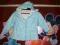 płaszczyk 80- 86 cm niebieski z motylkiem córcia