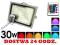 Halogen lampa naświetlacz LED 30W RGB + pilot O84