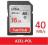 Karta SANDISK 16 GB SD SDHC Class10 UHS-1 + 40MB/s