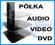 Półka audio video DVD hartowane szkło aluminium