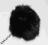 Pompon z królika 8 cm pompony czarny