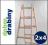 Drabina drewniana 2x4 szczebli (wys. rob. 2,21m)