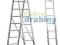 Drabina Krause 3x10 szczebli (wys. rob.7,65m)