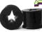 tunel plug z silikonu gwiazda gwiazdka czarny 16mm