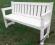 - BIAŁA - DREWNIANA ŁAWKA OGRODOWA!!! 120 CM