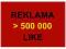 REKLAMA FACEBOOK FANPAGE 500000 fanów PROMOCJA