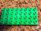 Lego DUPLO zielona płyta 8x4 piny bez uszkodzeń