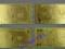 Złote banknoty Dollar  1, 2, 5, 50, 4 szt. 24K