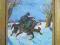 Napad wilków, akryl, 30x40, wg. J.Kossak, w ramie