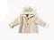 ZARA* mini BEŻOWA PLASZCZ KAPTUR MIŚ 6-9m. D108-